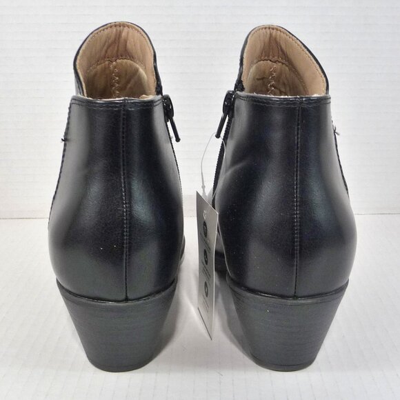 Black Comfort Ankle Boots Size 8 WIDE - Picture 9 of 14